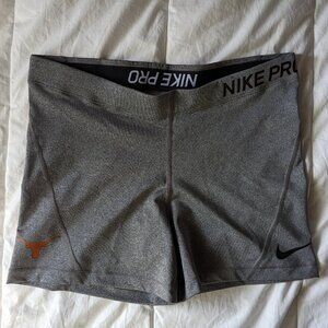Grey Women’s Nike Pro Athletic Shorts University of Texas Longhorns